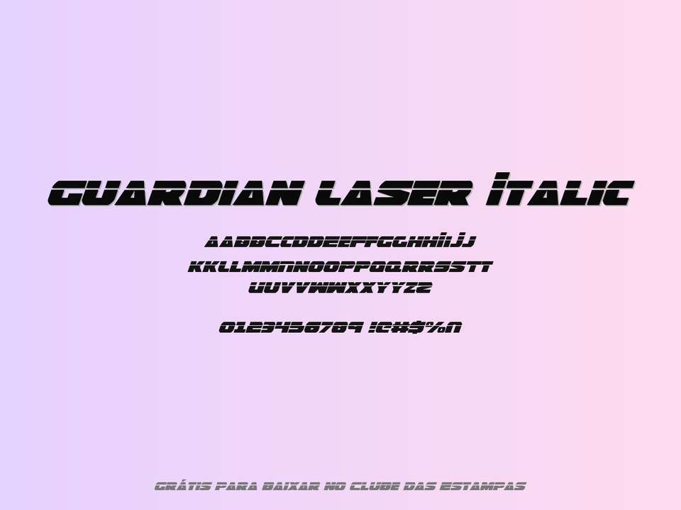 Fonte Guardian Laser Italic Grátis Para Baixar