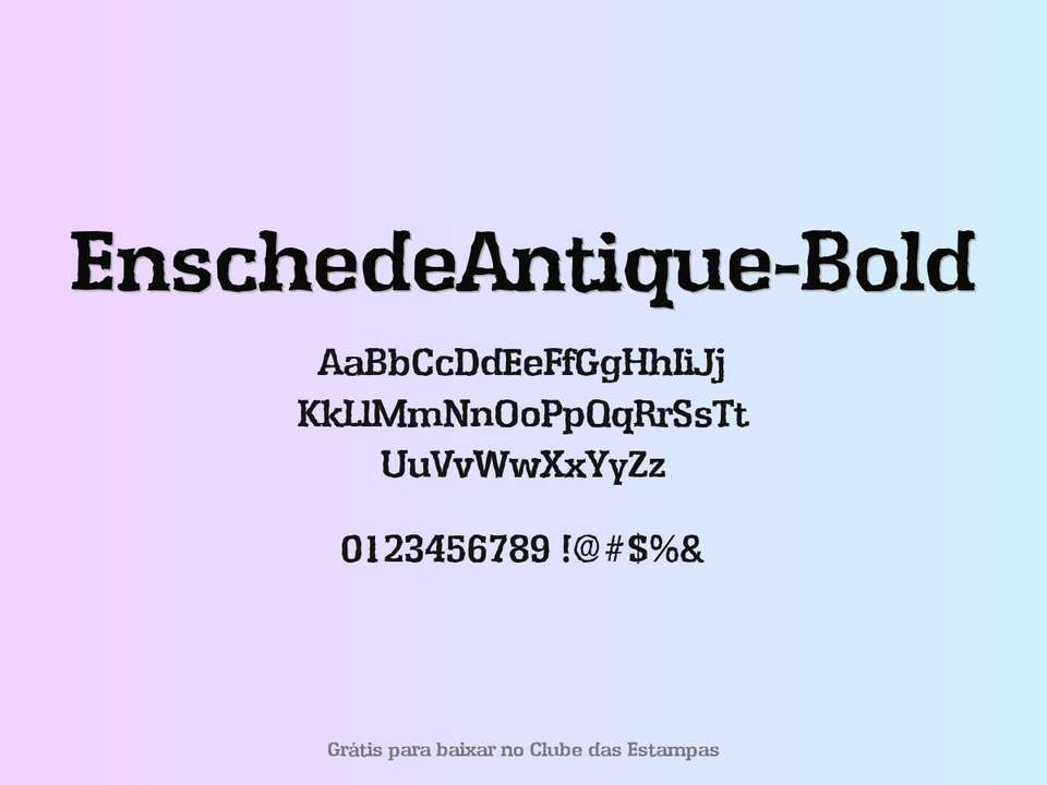 Fonte Enschedeantique Bold Grátis Para Baixar