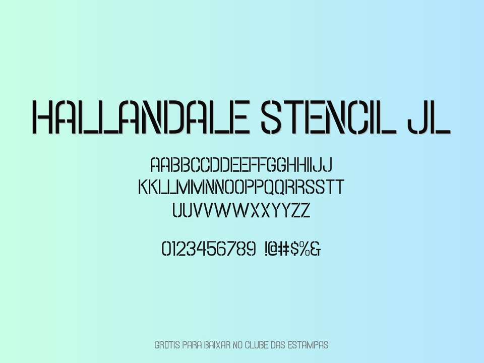 Fonte Hallandale Stencil Jl Grátis Para Baixar