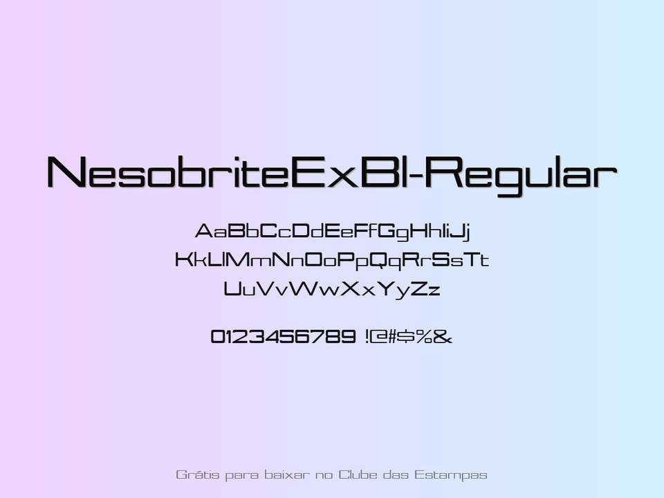 Fonte Nesobriteexbl Regular Grátis Para Baixar