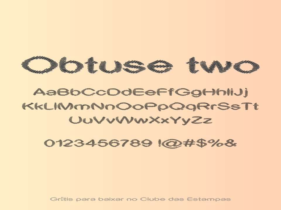 Fonte Obtuse Two Grátis Para Baixar