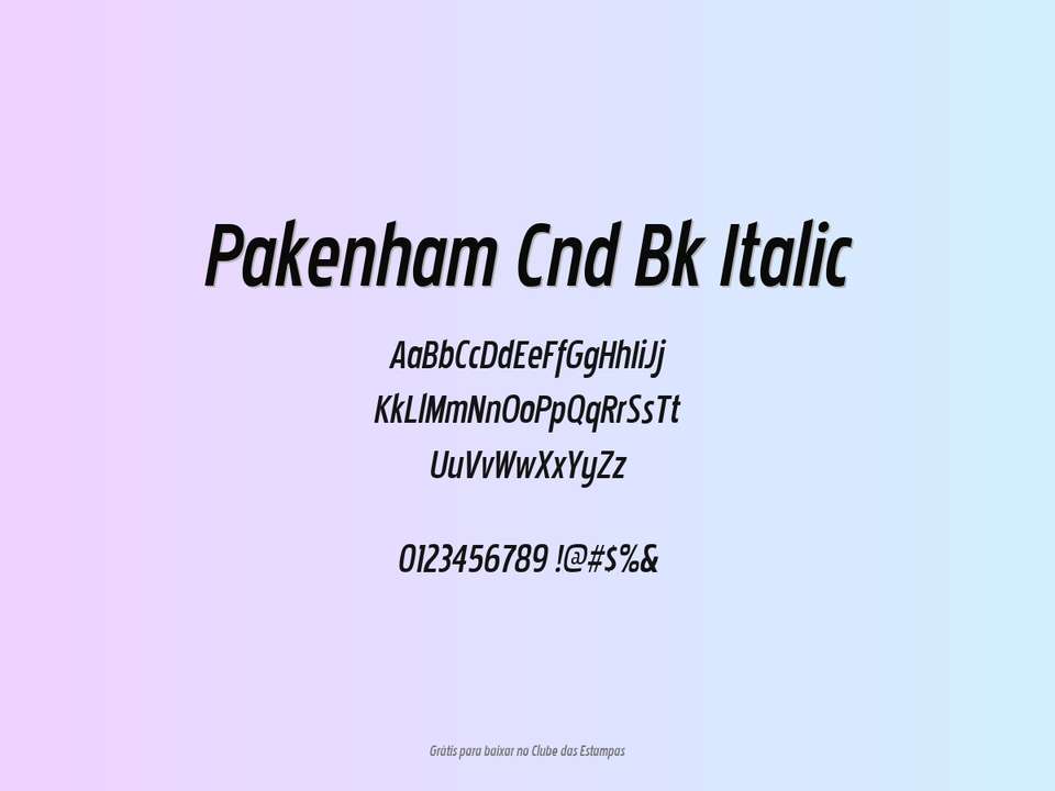 Fonte Pakenham Cnd Bk Italic Grátis Para Baixar