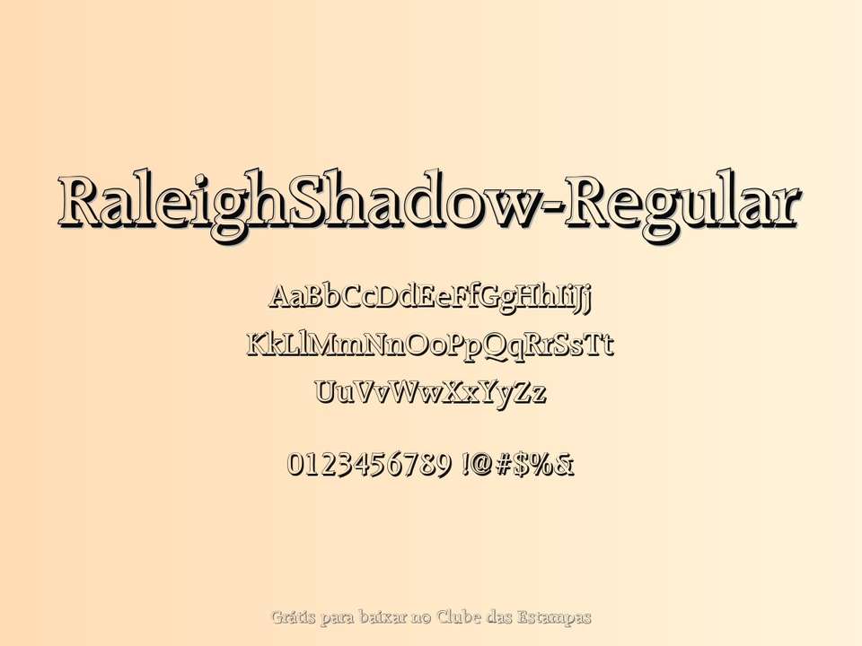 Fonte Raleighshadow Regular Grátis Para Baixar