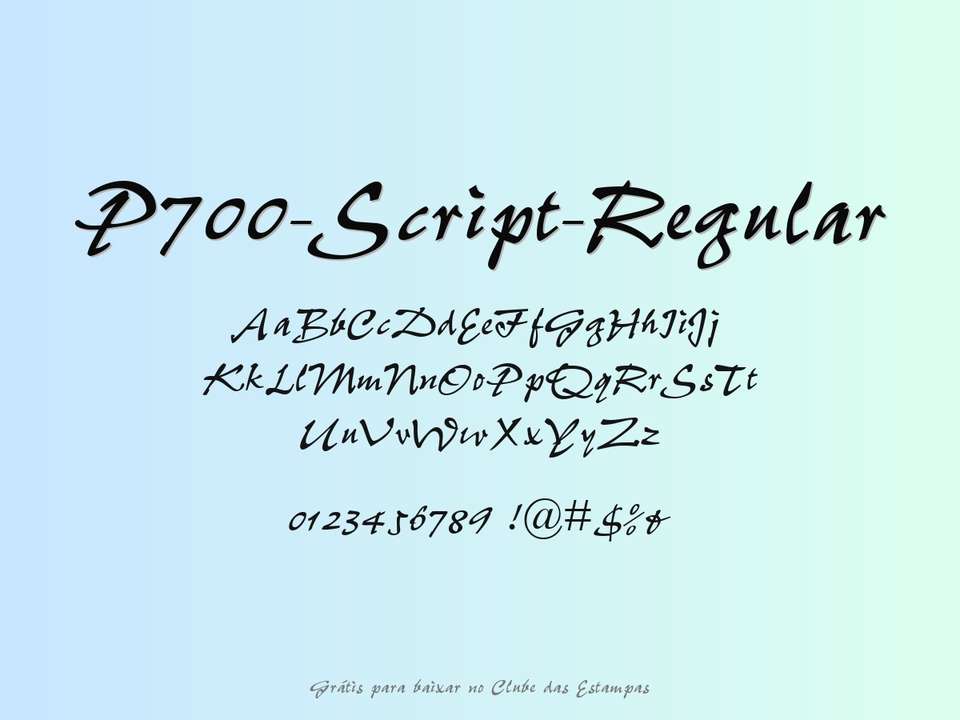 Fonte P700 Script Regular Grátis Para Baixar