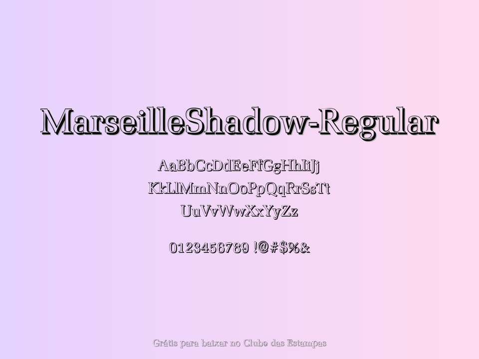 Fonte Marseilleshadow Regular Grátis Para Baixar