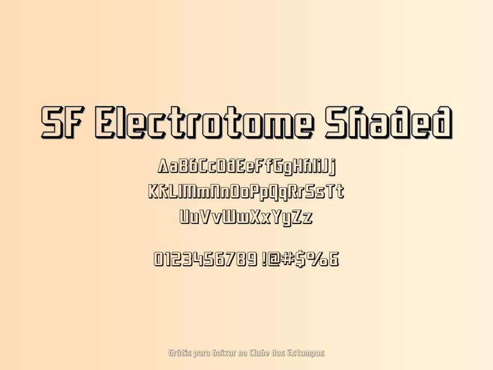 Fonte Sf Electrotome Shaded Grátis Para Baixar