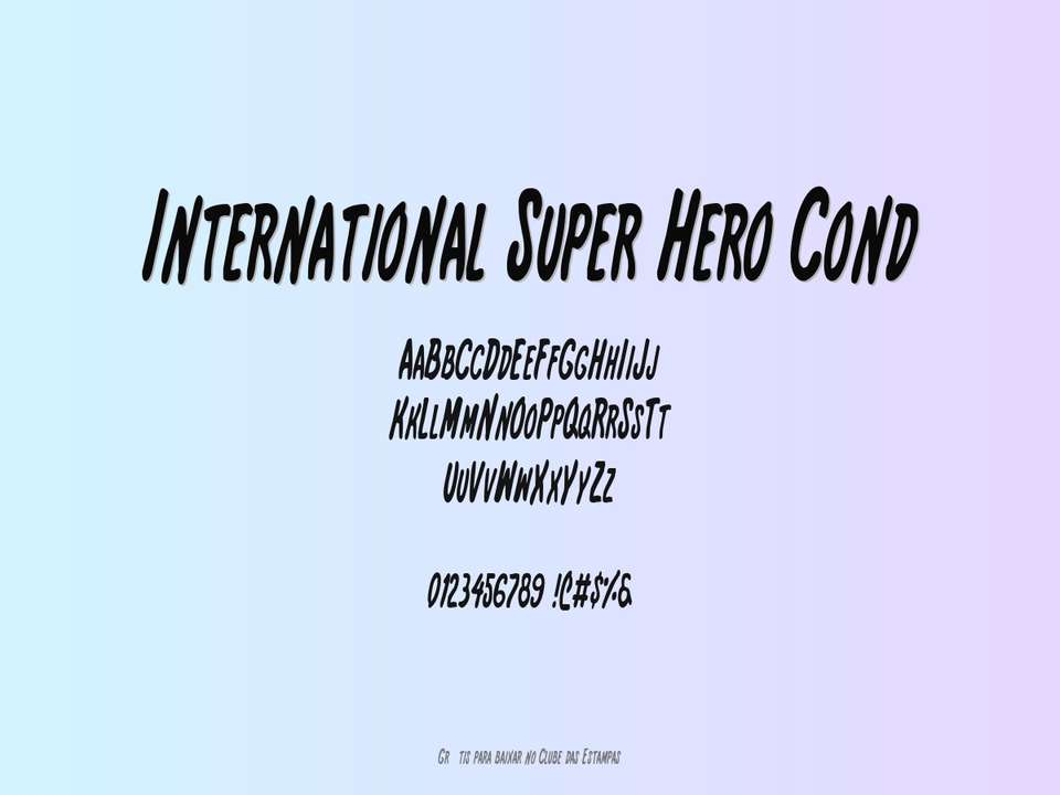 Fonte International Super Hero Cond Grátis Para Baixar
