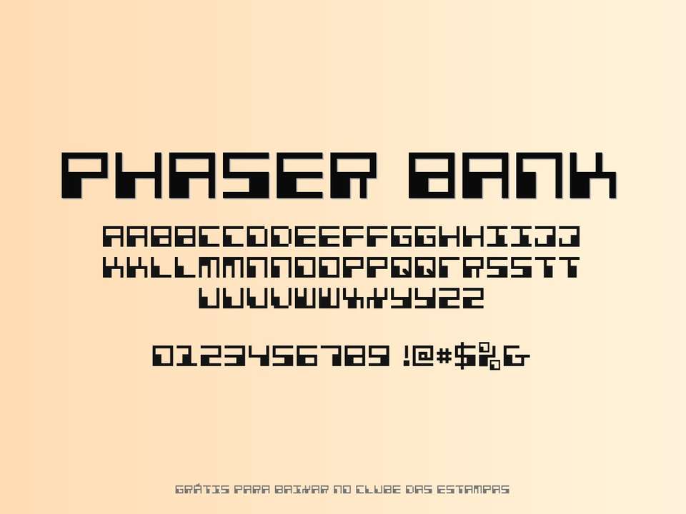 Fonte Phaser Bank Grátis Para Baixar