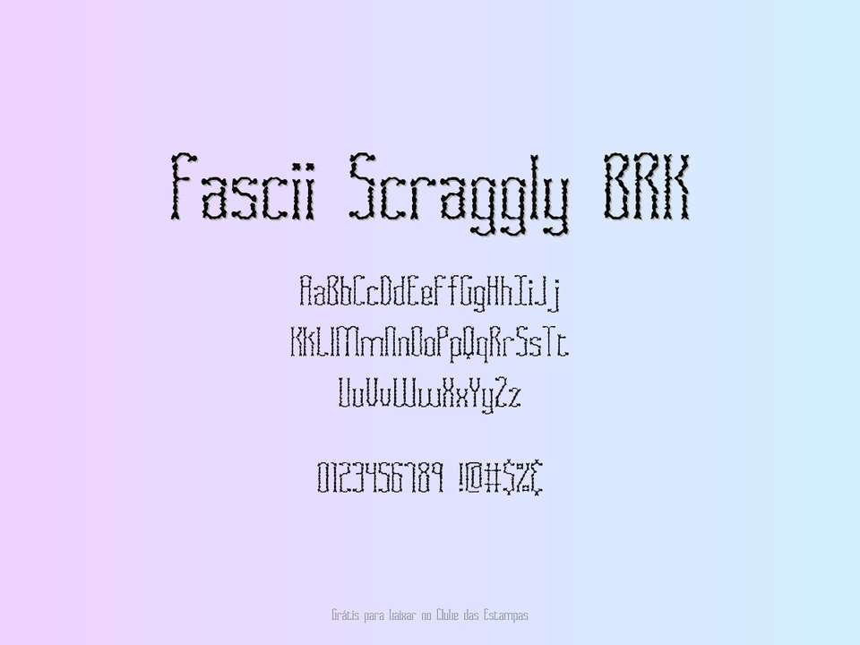 Fonte Fascii Scraggly Brk Grátis Para Baixar