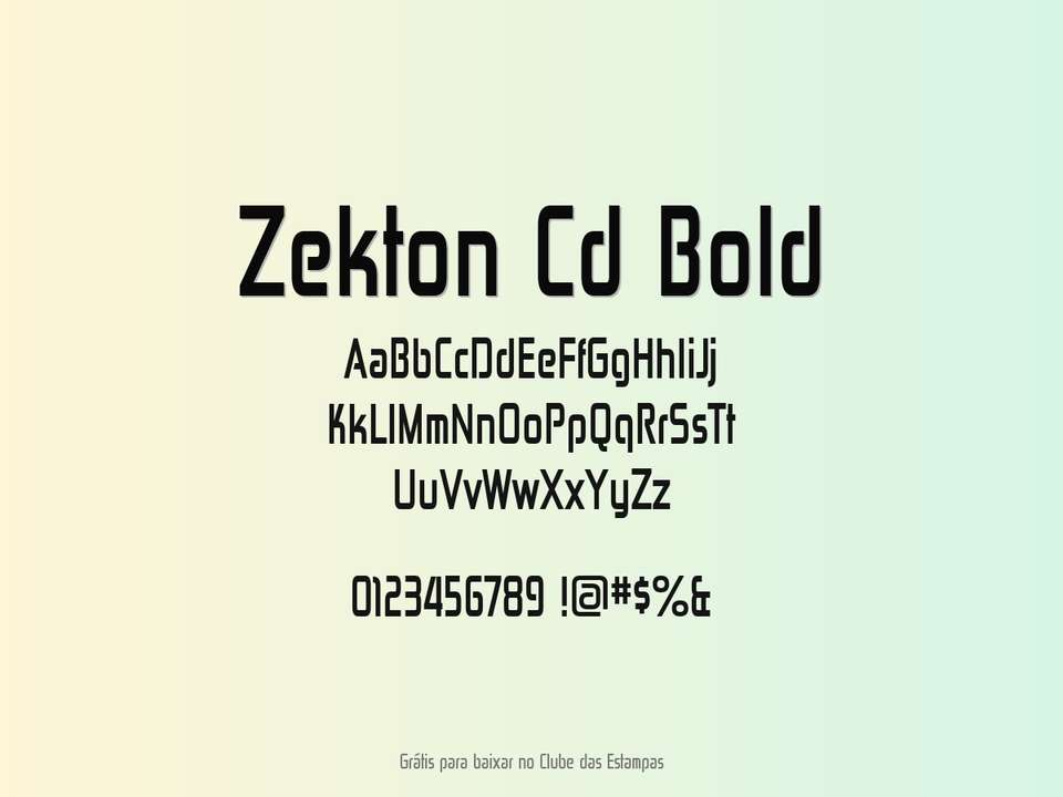 Fonte Zekton Cd Bold Grátis Para Baixar