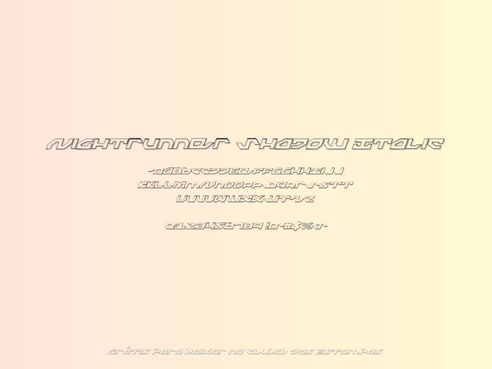 Fonte Nightrunner Shadow Italic Grátis Para Baixar