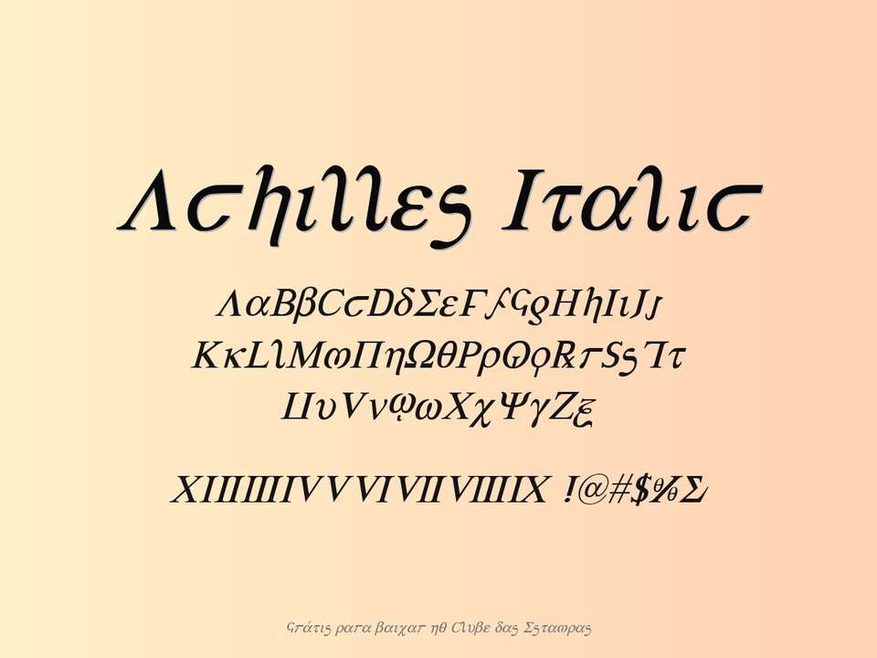 Fonte Achilles Italic Grátis Para Baixar