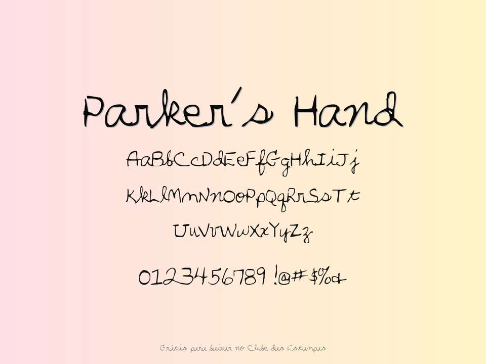 Fonte Parker's Hand Grátis Para Baixar