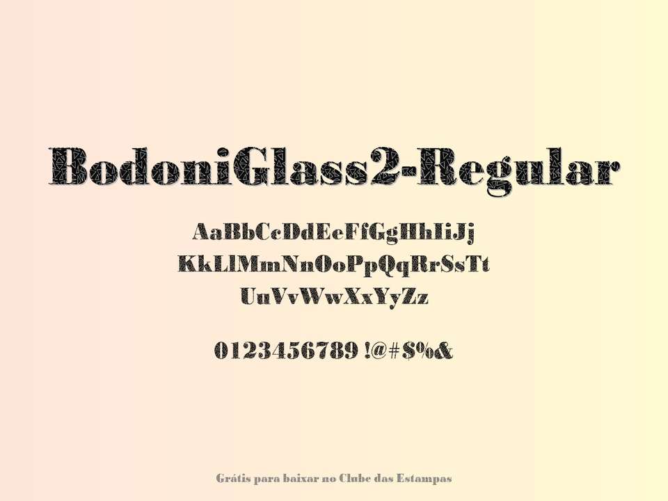 Fonte Bodoniglass2 Regular Grátis Para Baixar
