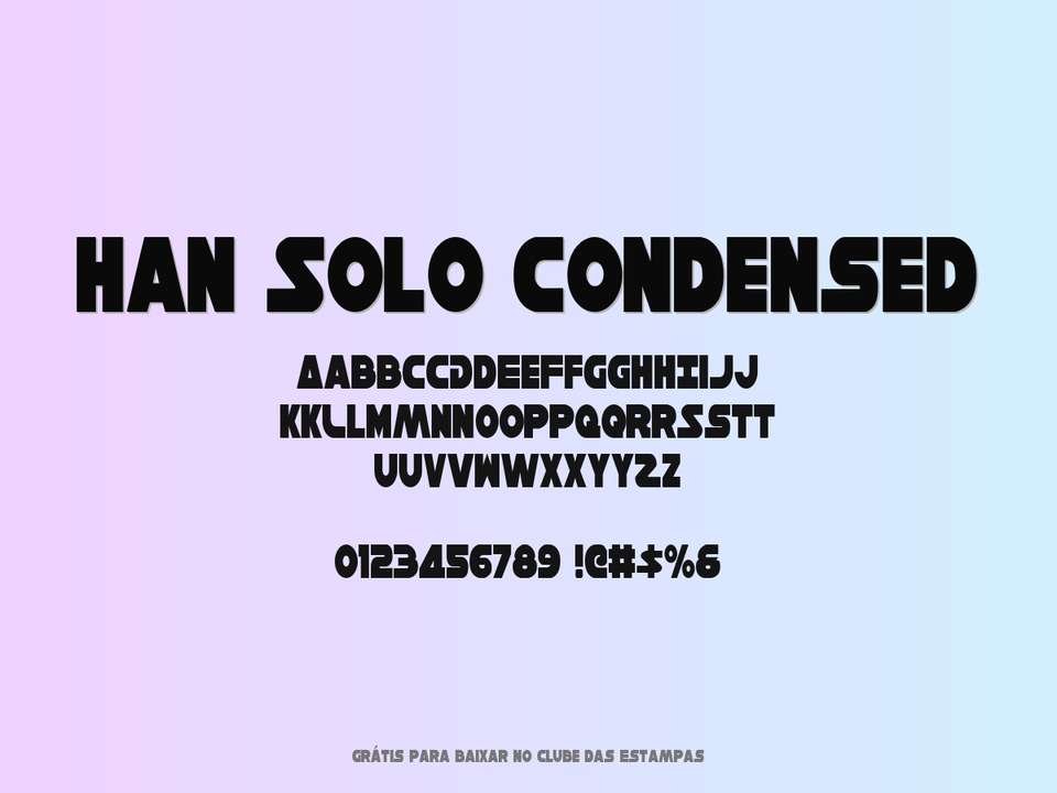 Fonte Han Solo Condensed Grátis Para Baixar