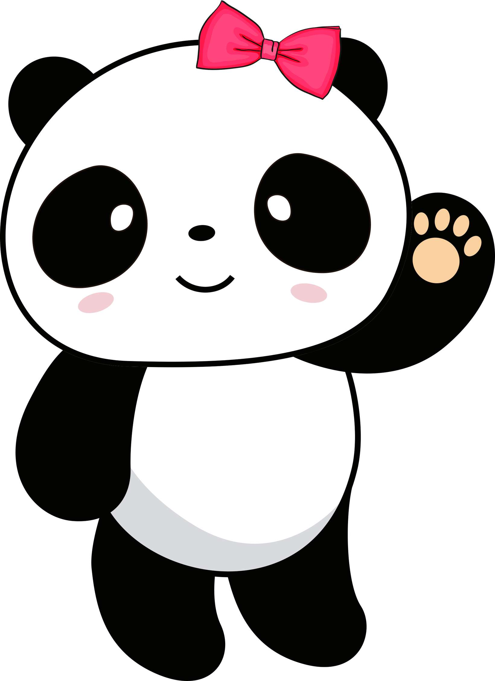 Elemento Panda Menina Fofa Cute Png (5)