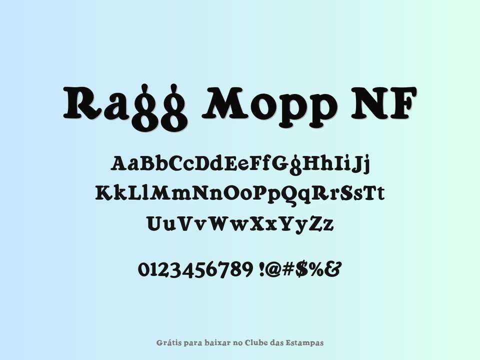 Fonte Ragg Mopp Nf Grátis Para Baixar