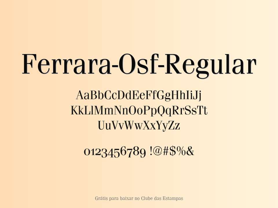 Fonte Ferrara Osf Regular Grátis Para Baixar