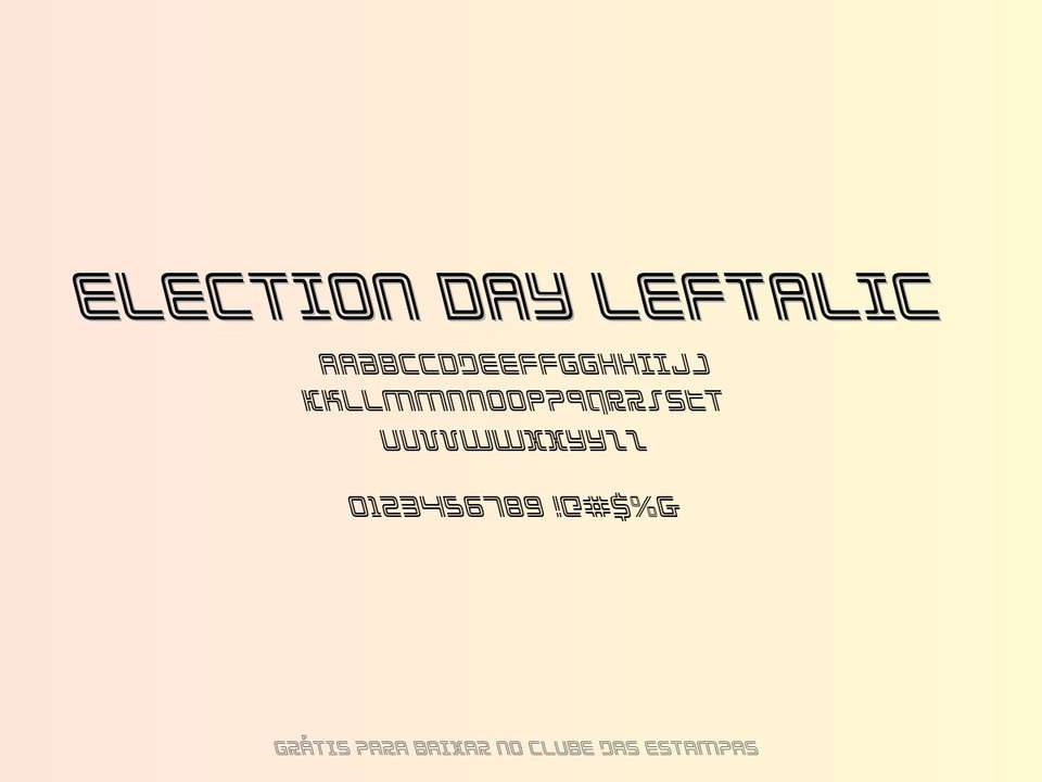 Fonte Election Day Leftalic Grátis Para Baixar