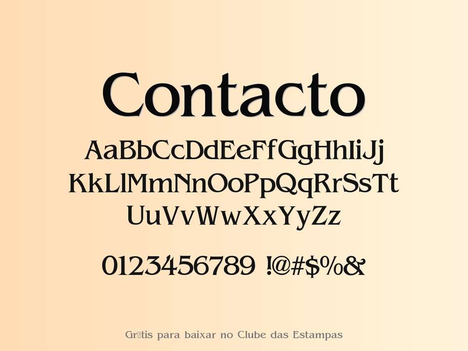 Fonte Contacto Grátis Para Baixar