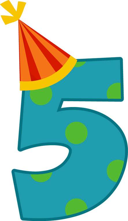 Elemento Numeral Aniversário Vela 5 Cinco Anos Png