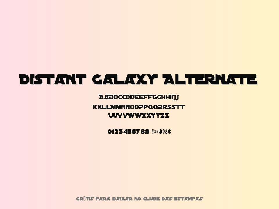 Fonte Distant Galaxy Alternate Grátis Para Baixar