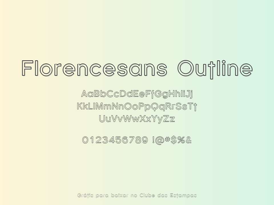 Fonte Florencesans Outline Grátis Para Baixar