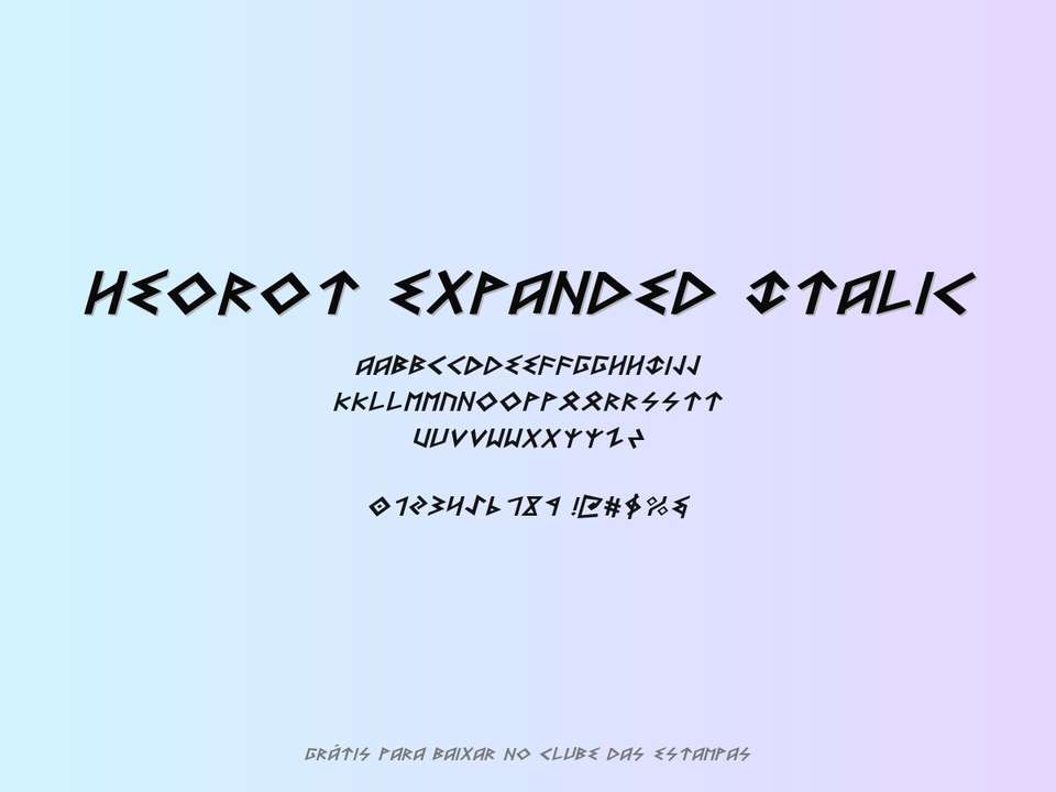 Fonte Heorot Expanded Italic Grátis Para Baixar