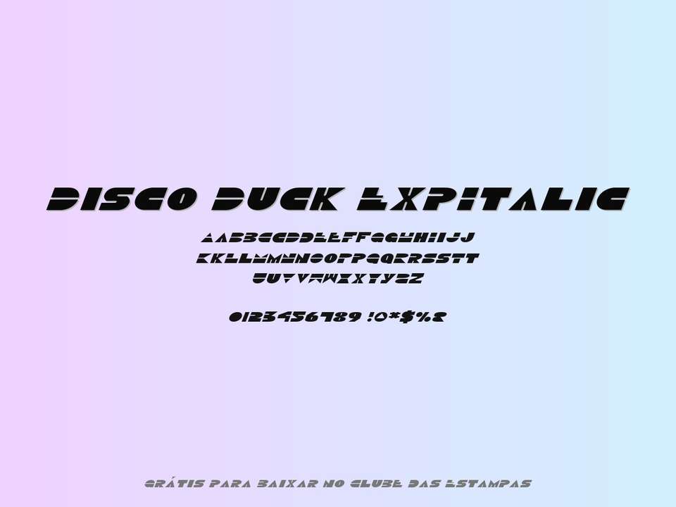 Fonte Disco Duck Expitalic Grátis Para Baixar