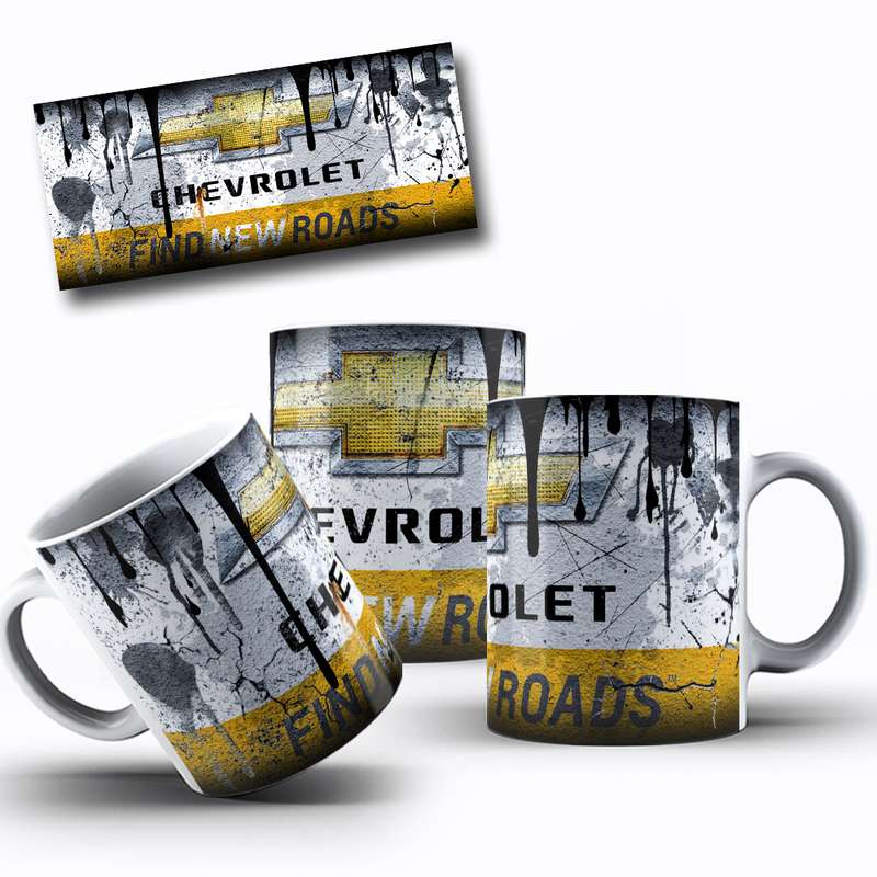 Arte Para Caneca Chevrolet Find New Roads 11