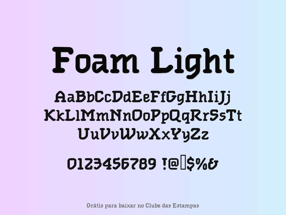 Fonte Foam Light Grátis Para Baixar