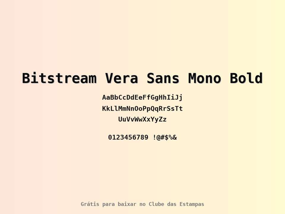 Fonte Bitstream Vera Sans Mono Bold Grátis Para Baixar
