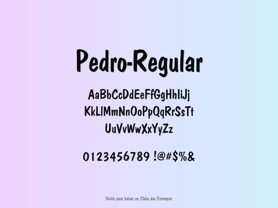Fonte Pedro Regular Grátis Para Baixar