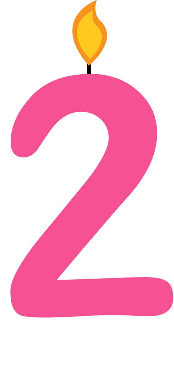 Elemento Numeral Aniversário Vela 2 Anos (5)