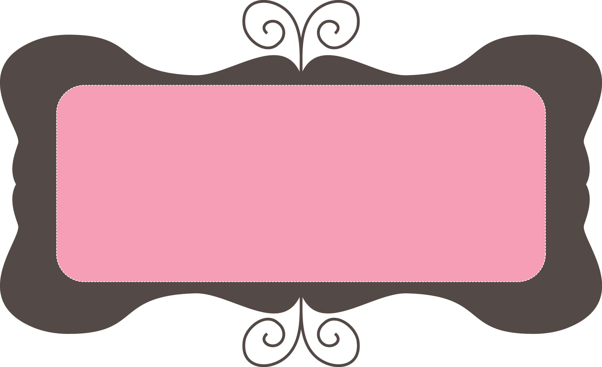 Moldura Decorativa Rosa Design Gráfico Png Grátis Para Baixar