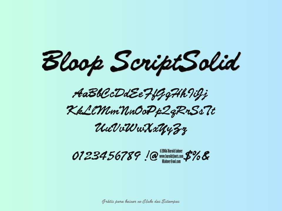 Fonte Bloop Scriptsolid Grátis Para Baixar