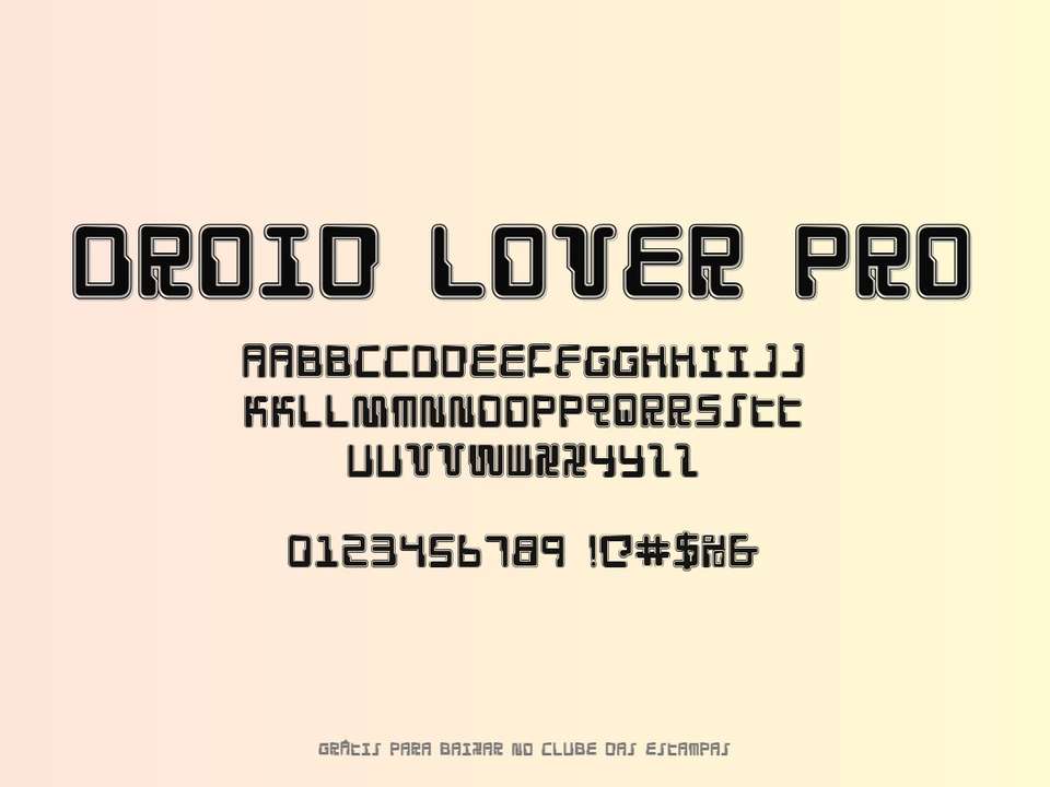 Fonte Droid Lover Pro Grátis Para Baixar
