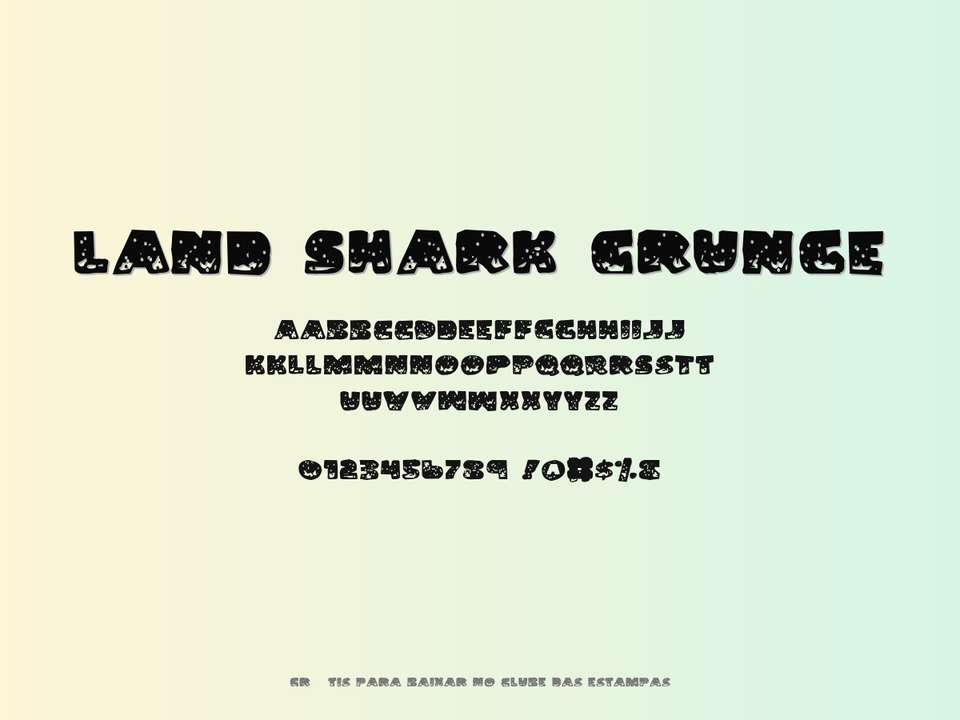 Fonte Land Shark Grunge Grátis Para Baixar