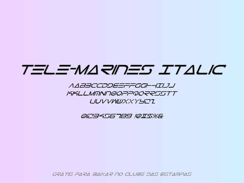 Fonte Tele Marines Italic Grátis Para Baixar