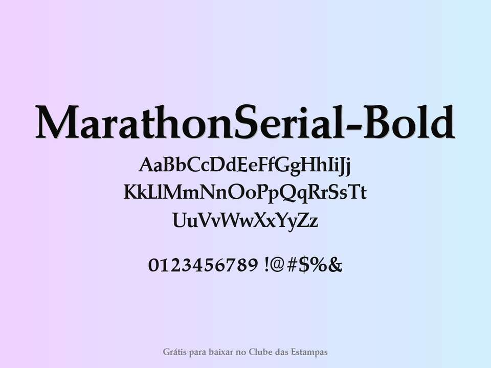 Fonte Marathonserial Bold Grátis Para Baixar