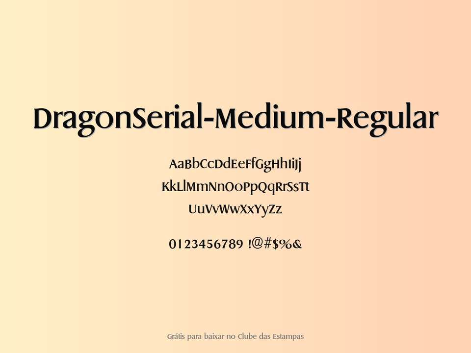 Fonte Dragonserial Medium Regular Grátis Para Baixar