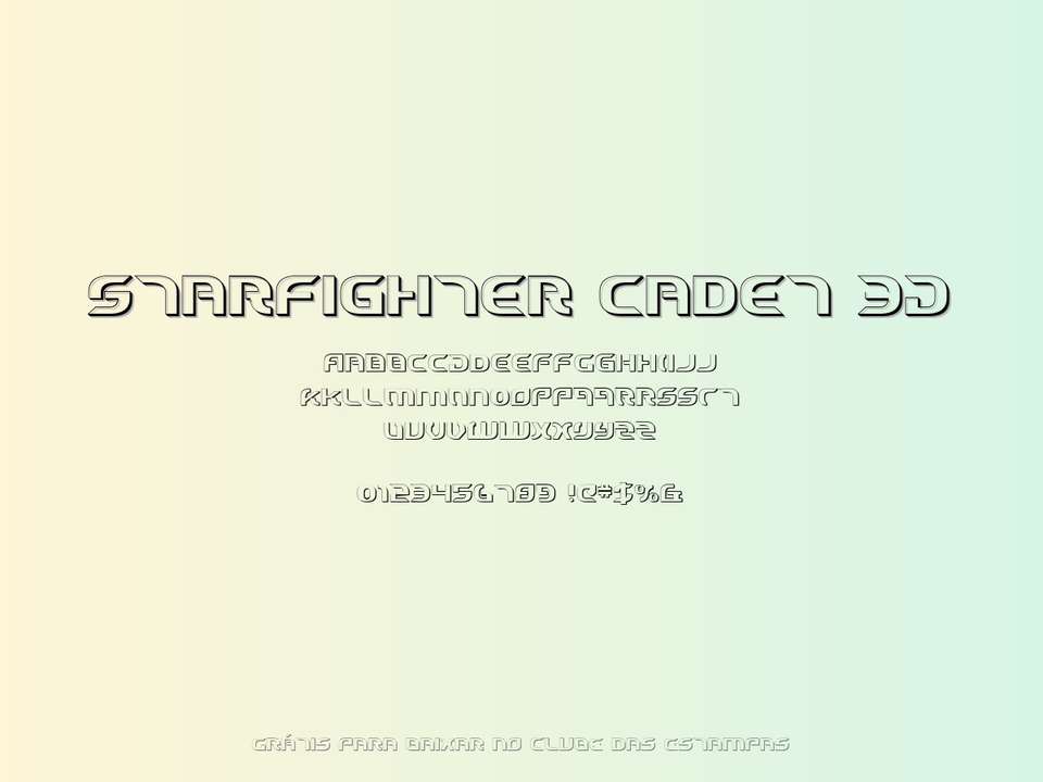 Fonte Starfighter Cadet 3d Grátis Para Baixar