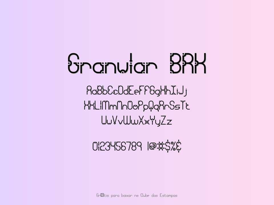 Fonte Granular Brk Grátis Para Baixar