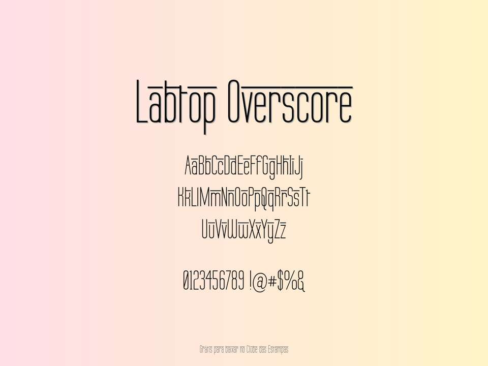 Fonte Labtop Overscore Grátis Para Baixar