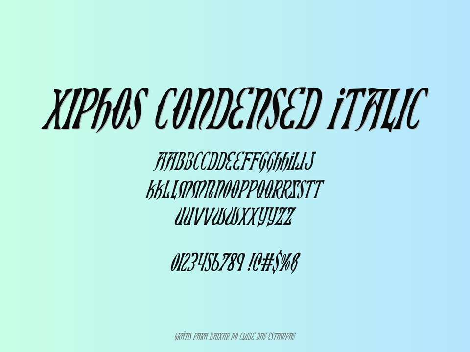 Fonte Xiphos Condensed Italic Grátis Para Baixar