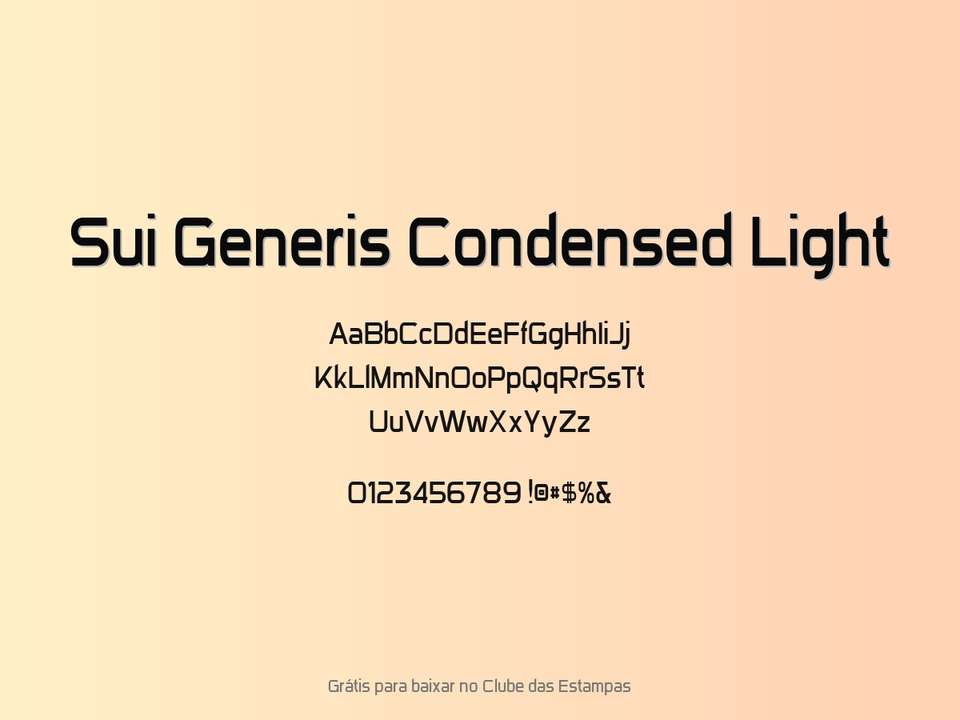 Fonte Sui Generis Condensed Light Grátis Para Baixar