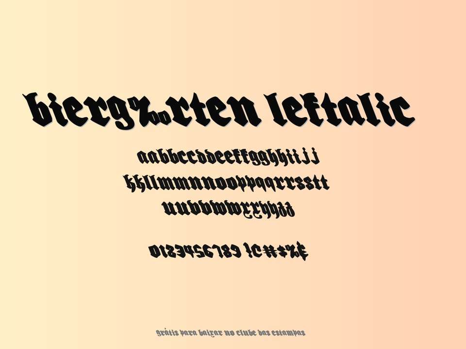 Fonte Bierg‰rten Leftalic Grátis Para Baixar