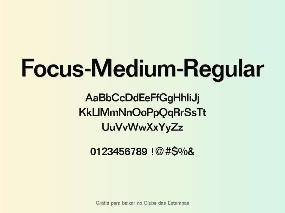 Fonte Focus Medium Regular Grátis Para Baixar