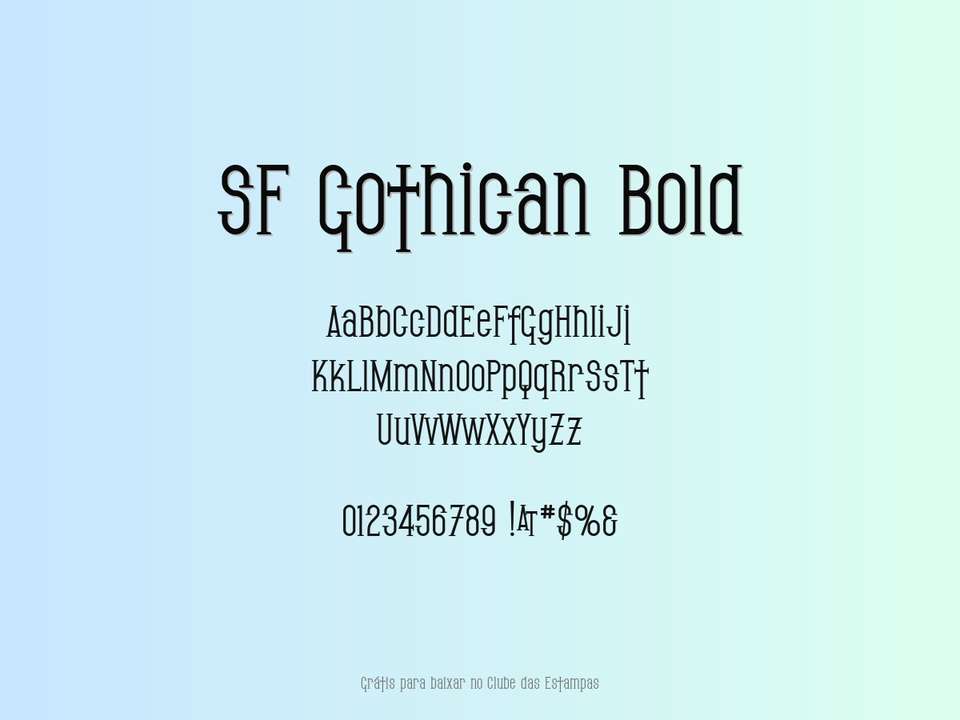 Fonte Sf Gothican Bold Grátis Para Baixar