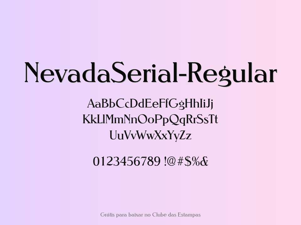 Fonte Nevadaserial Regular Grátis Para Baixar